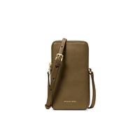 Michael Kors Jet Set small pebbled leather smartphone crossbody bag - Brown OS