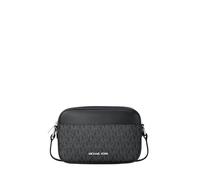 Michael Kors Jet Set Small Signature Logo Camera Crossbody Bag Black Silver
