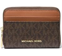 Chic Logo Print Wallet with Leather Trim - female - Michael Kors - Wallets & Cardholders - Brown - ONE SIZE - Accessories ONE SIZE