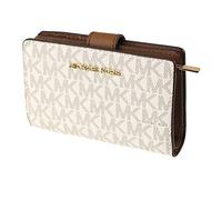 Michael Kors Jet Set Travel Medium Bifold Zip Coin Wallet - Vanilla