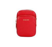 Michael Kors Jet Set Travel Signature PVC Medium Logo Chain Crossbody Flight Bag, Bright Red