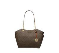 Michael Kors Jet Set Travel, White, Brown, Large