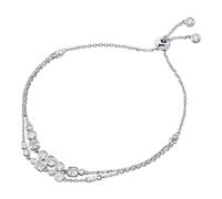 Michael Kors Jewellery Michael Kors Premium Kors Brilliance Sterling Silver CZ Double Strand Adjustable Slider Bracelet 21.6cm