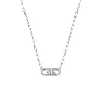 Michael Kors Jewellery Michael Kors Premium Kors MK Sterling Silver Pave Empire Link Necklace 0.4x0.5cm, 38cm + 5cm