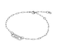 Michael Kors Jewellery Michael Kors Premium MK Statement Link Sterling Silver Pave Empire Link Chain Bracelet 1.8x2cm, 15.5cm