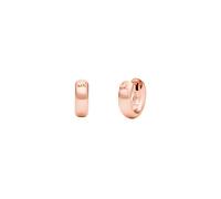 Michael Kors Jewellery Michael Kors Premium Sterling Silver 14K Rose Gold MK Huggie Earrings 1.3x1.3cm