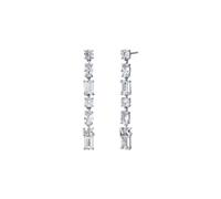 Michael Kors Jewellery Michael Kors Premium Sterling Silver Brilliance Mixed Stone Drop Earrings 4.2x0.4cm