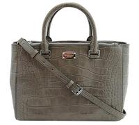 Michael Kors Kellen Satchel Bag Leather Grey Elephant Pattern Embossed Leather Medium Handbag
