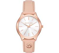 Michael Kors Runway Slim Rose Gold & Pink Leather Strap Watch MK7467