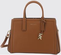 Michael Kors Laila Grained Leather Handbag with Double Handle and Strap