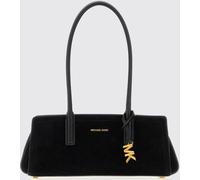 Michael Kors Laila Suede Shoulder Bag with Logo Charm