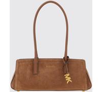 Michael Kors Laila Suede Shoulder Bag with Logo Charm
