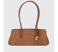 Michael Kors Laila Suede Shoulder Bag with Logo Charm