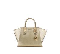 Michael Kors large Avril metallic leather logo tote bag - Yellow One Size