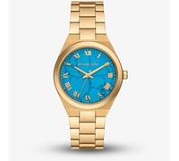 Michael Kors Lennox Gold Plated Blue Dial Watch MK7460