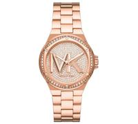 Michael Kors Ladies Lennox Rose Gold Plated Logo Watch MK7230