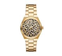 Michael Kors Lennox Watch for Women, Gold Tone Quartz Three Hand Movement with Stainless Steel Strap