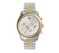 Michael Kors Lexington Chronograph with Silver and Gold Tone Stainless Steel Strap for Men MK8344