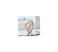Michael Kors Lexington Ladies Chronograph Watch Tri Tone Bracelet Silver Dial MK5735