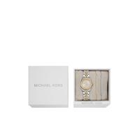 Michael Kors Lexington Silver Three-Hand Watch And Bracelets Gift Set Two Tone