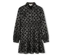 Michael Kors - Long-sleeved Polyester Dress - Black Yellow - Girl - 2 Years