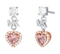 Michael Kors Love 14ct Rose Gold Plated Heart Drop Earrings