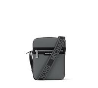 Michael Kors Men's Malone Flight Bag Crossbody, Silver-Tone Hardware/Storm Nylon, One Size