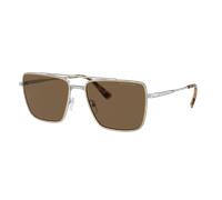 Michael Kors Man Sunglass MK1154 Blue Ridge - Frame color: Shiny Silver, Lens color: Brown Solid