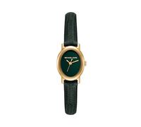 Michael Kors Ladies Green Petite Maude Gold -Tone and Lizard Embossed Leather Watch MK7633