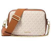 Michael Kors Women's Bryant Medium Double Zip Chain Camera Crossbody Bag, Vanilla/Acorn, One Size