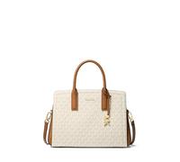 Michael Kors Women's Laila Medium Satchel Handbag, Gold-Tone Hardware/Vanilla/Acorn, One Size