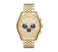 Michael Kors Men's 44.00mm Quartz Watch with Multicolour Analogue dial and Gold Metal Strap MK8494