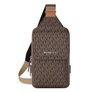 Michael Kors Men's Hudson Medium Flap Sling Pack/MK Signature Small, Brown/Luggage