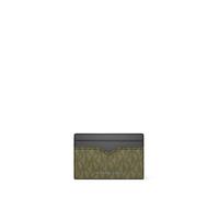 Michael Kors Men's Hudson Notched Card Case, Pistachio Signature, One Size, Hudson Notched Card Case