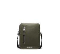 Michael Kors Men's Hudson Vertical Zip Flight Bag, Light Gunmetal Hardware/Ivy, One Size