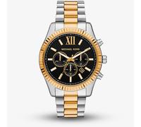 Michael Kors Lexington Watch for Men, 44mm Quartz Chronograph Movement with Stainless Steel Strap