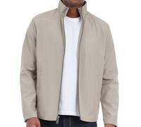 Michael Kors Men's Reinforced Polyester Jacket, Wind and Water Resistant, Light Sage, XXL