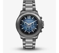 Michael Kors Sage Watch for Men, 44mm Quartz Chronograph Movement with Stainless Steel Strap, Dark Grey, 44 mm