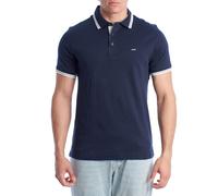 Michael Kors Mens Short Sleeve Cotton Polo Shirt OF15FY220B - Blue - Size Medium