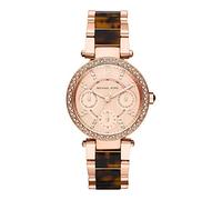 Michael Kors Mini Parker Womens Quartz Watch with Rose Gold Dial and Rose Gold Stainless Steel Bracelet MK5841