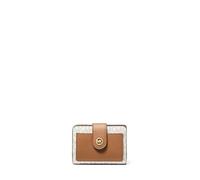 Michael Kors MK Charm Small Tab Compact Pocket Wallet, Vanilla/Acorn, One Size