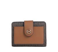 Michael Kors Women's Mk Charm Small Tab Compact Pcoket Wallet, Brown/Acorn, Brown/Acorn, Mk Charm Small Tab Compact Pcoket Wallet