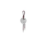 Michael Kors MK Metal Circle Bubble Charm, Silver-Tone Hardware/Key Charm/Oxblood