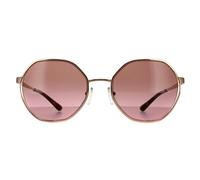 Michael Kors Round Womens Rose Gold Brown Pink Gradient Sunglasses Metal - One Size