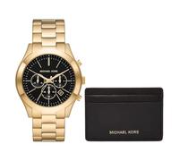 Michael Kors MK1076SET Mens Runway Watch and Card Case Gift Set