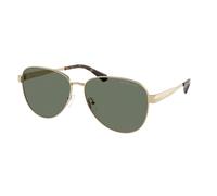 Michael Kors MK1160 BIARRITZ 10143H Woman Sunglasses Metal Gold Green Pilot Normal