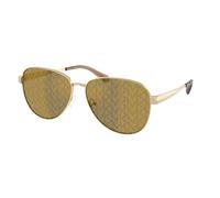 Michael Kors Woman Sunglass Biarritz - Frame color: Light Gold, Lens color: Dark Brown