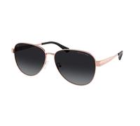 Michael Kors MK1160 BIARRITZ 1108T3 Woman Sunglasses Metal Gold Grey Pilot Polarized