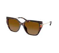 Michael Kors MK2231U ST. BARTHS 40319P Woman Sunglasses Injected Turtle Brown Squared Polarized