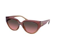 Michael Kors MK2241U BOCA RATON 325611 Woman Sunglasses Injected Pink Brown Cat Eye Normal Shaded